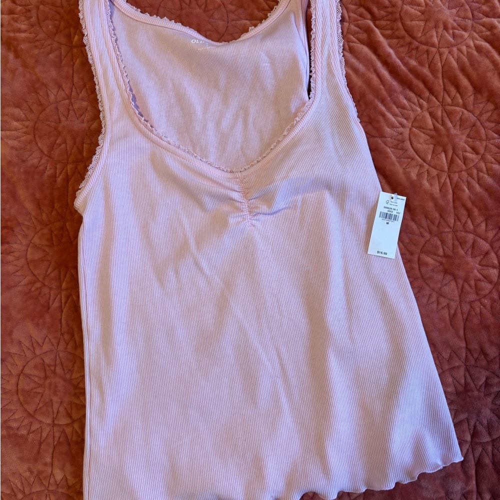NWT Old Navy Pink Ribbed Tank Top